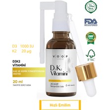 Voop Vitamin D3K2 Sprey-Damla 20 ml