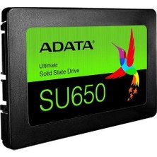 Adata SU650 960GB SATA SSD 500-599 MB/s Okuma 450-599 MB/s Yazma Hızı ile Yüksek Performans