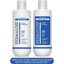 Dermalog Dökülen ve Yavaş Uzayan Saçlar İçin Ekstra Direnç Saç Bakım Seti 500 ml