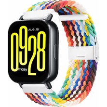 MMP Shop Xiaomi Watch 5 Acitve / 5 Lite Uyumlu Metal Clips Kumaş Örgü Akıllı Saat Kordon