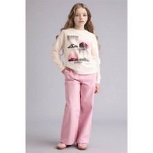 DeFacto %100 Pamuk Wide Leg Gabardin Pantolon Kız Çocuk G0607A826SM