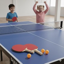 abnturk Masa Tenisi Raket Seti , 2 Adet Ahşap Raket 3 Adet Top, Eğlence Odaklı Oyuncak Set.