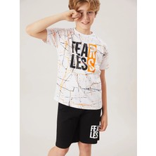 Lc Waikiki Yeni Sezon Bisiklet Yaka Erkek Çocuk Şortlu Pijama Takımı