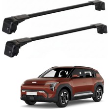 Cross Oto Aksesuarları Kia EV3 2024-2026 için Ara Atkı , Araca Özel , Kilitlenebilir Araç Üstü Taşıma Barı (2 Adet)