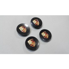 Fabrikasyon 4 x Porsche Carrera 911 / Çelik Jant Göbek Seti 77MM Siyah