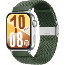 MMP Shop Huawei Watch Fit 3 / Fit 4 / Fit 4 Pro / Fit 5 / Fit 5 Pro Uyumlu Metal Clips Kumaş Örgü Akıllı Saat Kordon