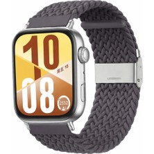 MMP Shop Huawei Watch Fit 3 / Fit 4 / Fit 4 Pro / Fit 5 / Fit 5 Pro Uyumlu Metal Clips Kumaş Örgü Akıllı Saat Kordon