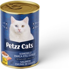 Bezos Petzzcats Somonlu Yetişkin Kedi Konservesi 400 gr 1 Adet