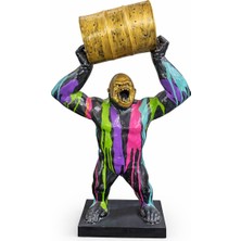 Noya Lighting Ev Dekorasyon Ürünleri - Dekoratif Objeler - Pop Art Goril Figürü - Modern Heykel 65CM