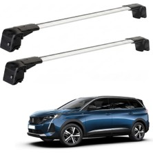 Cross Oto Aksesuarları Peugeot 5008 SUV 2017-2024 için Ara Atkı , Araca Özel , Kilitlenebilir Araç Üstü Taşıma Barı (2 Adet)