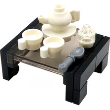 LEGO Yiyecek ve Içecekler: Çay Kahve ve Şeker Fincanları Içeren Moc Kahve Sehpası