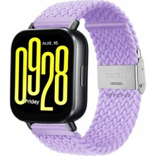 MMP Shop Xiaomi Watch 5 Acitve / 5 Lite Uyumlu Metal Clips Kumaş Örgü Akıllı Saat Kordon