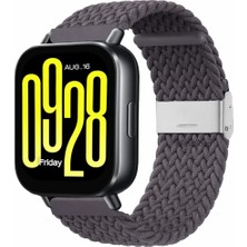 MMP Shop Xiaomi Watch 5 Acitve / 5 Lite Uyumlu Metal Clips Kumaş Örgü Akıllı Saat Kordon