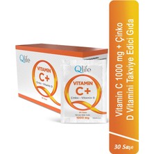 Qlife Vitamin C + Çinko + D Vitamini 30 Saşe