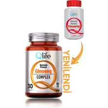 Qlife Korean Panax Ginseng Kore Ginsengi Içeren Kapsül Takviye Edici Gıda