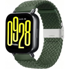 MMP Shop Xiaomi Watch 5 Acitve / 5 Lite Uyumlu Metal Clips Kumaş Örgü Akıllı Saat Kordon