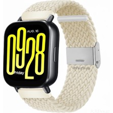 MMP Shop Xiaomi Watch 5 Acitve / 5 Lite Uyumlu Metal Clips Kumaş Örgü Akıllı Saat Kordon