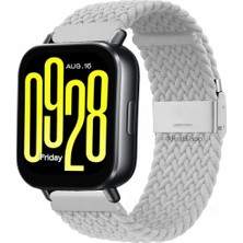 MMP Shop Xiaomi Watch 5 Acitve / 5 Lite Uyumlu Metal Clips Kumaş Örgü Akıllı Saat Kordon