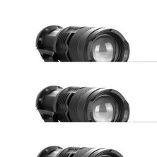 İsmiyle Al Km-87 Polis Tipi Zoomlu Şarjlı Metal Dağ Kamp Cep Feneri Cree LED 2300 Lumens