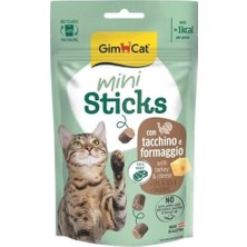 İsmiyle Al Gimcat Mini Sticks Hindili ve Peynirli Kedi Ödül Maması 1 Adet 50 gr