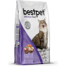 İsmiyle Al Bestpet Mix Tavuklu Kuzulu ve Balıklı Yetişkin Kedi Maması 15 kg