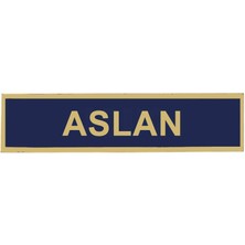 Çukurova Ütü ''aslan'' Jandarma Asayiş Pvc Isimlik, Cırtlı, 10 cm x 2,5 cm