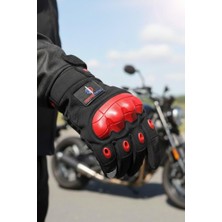 Single Sword Pro Biker Motosiklet Bisiklet Eldiveni Tam Parmak Korumalı Motor Eldiveni L