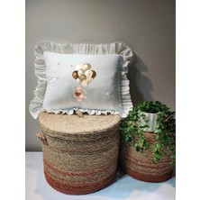 Moda Lime Isme Özel Baskılı Fırfırlı Bebek Dolgulu Yastık Hediyelik (Takı Yastığı Olarakta Kullanılabilir)