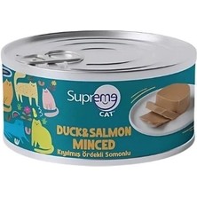 İsmiyle Al Supreme Cat Kıyılmış Ördekli ve Somonlu Yetişkin Konserve Kedi Maması 1 Adet 85 gr