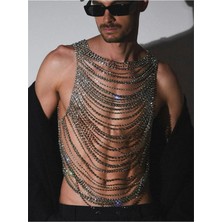 Ravinity Kristal Taşlı Erkek Vücut Zinciri