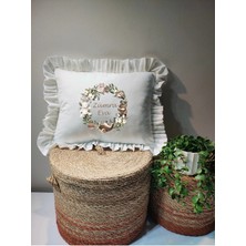 Moda Lime Isme Özel Baskılı Fırfırlı Bebek Dolgulu Yastık Hediyelik (Takı Yastığı Olarakta Kullanılabilir)