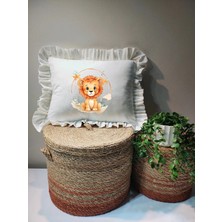 Moda Lime Isme Özel Baskılı Fırfırlı Bebek Dolgulu Yastık Hediyelik (Takı Yastığı Olarakta Kullanılabilir)