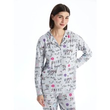 Lc Waikiki Yeni Sezon Gömlek Yaka Desenli Kadın Pijama Takımı