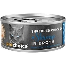 İsmiyle Al Prochoice Hypo-Allergenic Sos Içinde Tavuklu ve Karidesli Tahılsız Yetişkin Kedi Konservesi 1 A