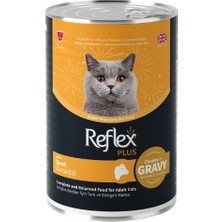 İsmiyle Al Reflex Plus Sos Içinde Dana Etli Yetişkin Konserve Kedi Maması 1 Adet 400 gr