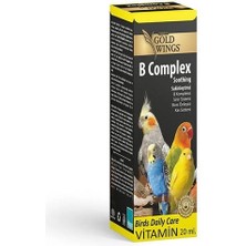 İsmiyle Al Gold Wings Premium B Complex Kuşlar Için Stres Önleyici Sıvı Vitamin 20 ml