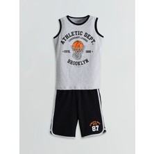 Lc Waikiki Yeni Sezon Bisiklet Yaka Erkek Çocuk Şortlu Pijama Takımı