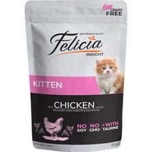 İsmiyle Al Felicia Tahılsız Tavuklu Pouch Yavru Konserve Kedi Maması 1 Adet 85 gr