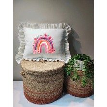 Moda Lime Isme Özel Baskılı Fırfırlı Bebek Dolgulu Yastık Hediyelik (Takı Yastığı Olarakta Kullanılabilir)