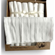 Beren Parlova 7'li %100 Pamuk Müslin Bebek Ağız Mendili Seti - Premium Kraft Kutulu Hediyelik