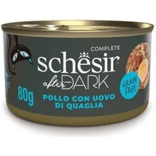 İsmiyle Al Schesir After Dark Et Suyu Içinde Tavuklu ve Bıldırcın Yumurtalı Yetişkin Kedi Konservesi 1 Ad