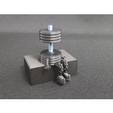 Spor Temalı Dekoratif Dambıl Figürlü Masaüstü Biblo – Modern Tasarım (5X7X6 Cm)