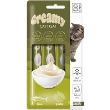 İsmiyle Al M-Pets Creamy Deniz Taraklı ve Ton Balıklı Sıvı Kedi Ödülü 1 Adet 4X15 gr