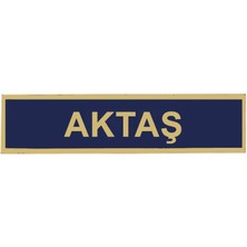 Çukurova Ütü ''aktaş'' Jandarma Asayiş Pvc Isimlik, Cırtlı, 10 cm x 2,5 cm