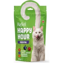 İsmiyle Al Reflex Happy Hour Cocktail Somonlu Kuzu Etli ve Tavuk Etli Kedi Ödülü 1 Adet 60 gr
