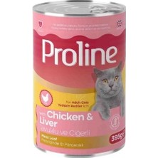 İsmiyle Al Proline Pate Içinde Et Parçacıklı Tavuklu ve Ciğerli Yetişkin Konserve Kedi Maması 1 Adet 39