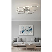 Light House 6 Kollu Çember Plafonyer 3 Modlu LED Avize