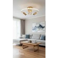 Light House 2'li Ayarlanabilir Spotlu LED Altın Avize