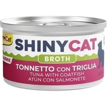 İsmiyle Al Gimcat Shinycat Broth Sos Içinde Barbun ve Ton Balıklı Konserve Kedi Maması 70 gr 1 Adet