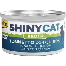 İsmiyle Al Gimcat Shinycat Broth Sos Içinde Ton Balıklı ve Kinoalı Konserve Kedi Maması 70 gr 1 Adet